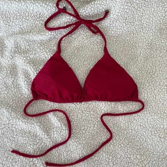 Womens Rio de Sol Triangle bathing suit top XL Red - Picture 1 of 5